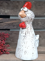 ❤️ Lustiges Huhn Als Zaunhocker Keramik Tiere Landhaus Garten Tiere + Neu + ❤️