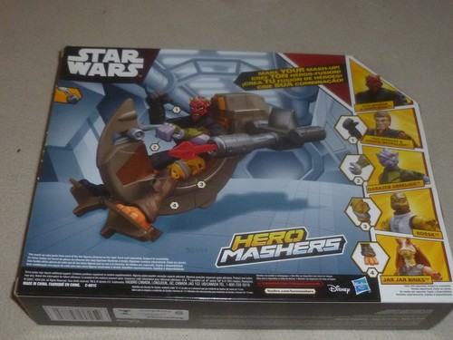 NUEVA FIGURA DE HÉROE MASHERS SITH SPEEDER Y DARTH MAUL DE STAR WARS HASBRO DISNEY NUEVA EN CAJA - Imagen 3 de 3
