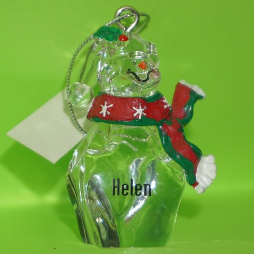 Christmas Ornament Ganz Clear Snowman Scarf Xmas Personalized Choose Name NWT - Picture 83 of 196