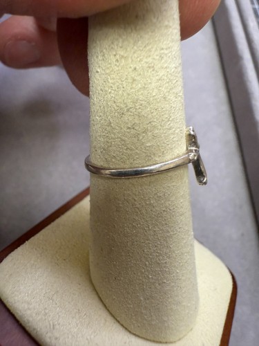Vintage Christ Cross Christian Religious Sterling Silver Band Ring 4867 - Picture 2 of 3