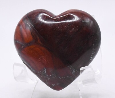 2.5'' 150g Deep Red Tiger's Eye Heart Polished Gemstone Crystla Mineral S. Africa