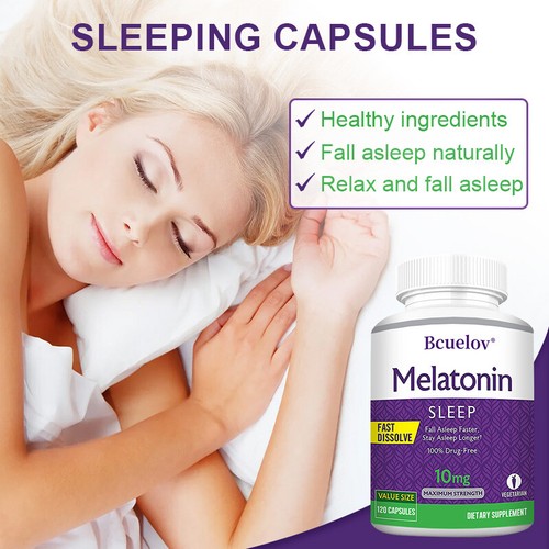 Aiuta a dormire e favorisce un sonno ristoratore. Capsule per aiutare a dormire, 120 capsule - Foto 3 di 7