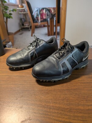 Nike Zoom Trophy Men's Size 8 Black Leather Golf Shoes 483246-001