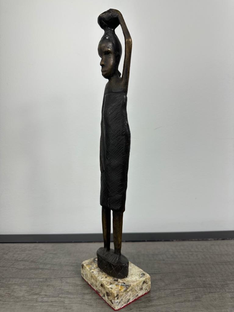 JEAN-PIERRE AUGIER BRONZE SCULPTURE " TALL LADY " SIGNED AND NUMBERED