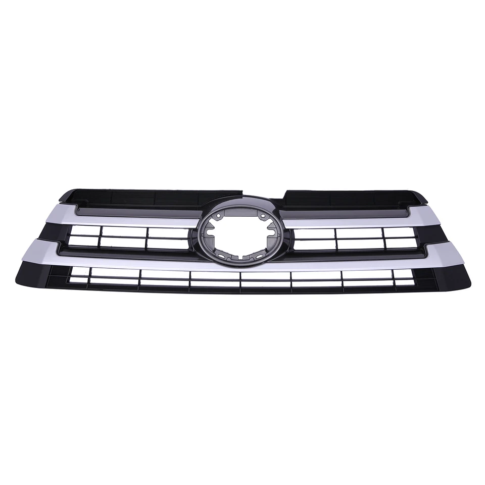 For 2017-2019 Toyota Highlander Front Bumper Grille Upper + Lower Sliver Black Foto 2 de 4