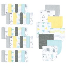 Luvable Friends Cotton Rich Washcloths, Boy Basic Elephant, One Size