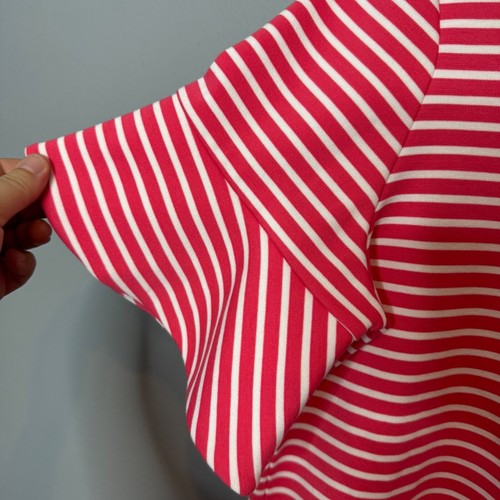 T-shirt DRAPER JAMES marinaio a righe con volant ponte in labbra taglia M Medium NUOVA CON ETICHETTE donna - Foto 5 di 7