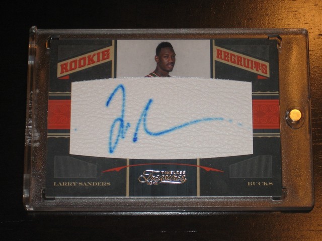 LARRY SANDERS 10-11 TIMELESS TREASURES ROOKIE RECRUITS AUTO RC #'D 299/299 1/1 !