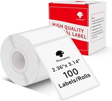 Phomemo Thermal Sticker Labels- 2.36"x 3.14" 60x80mm 2.36"x3.14", White