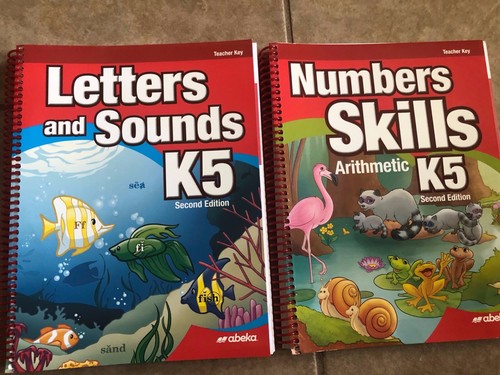 Abeka K5 Number Skills and Letters and sounds teacher editions