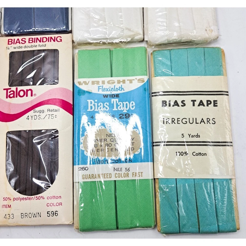 Wright's & Talon Vintage Bias Tape Lot - Sewing Trim Craft Supplies - New - Image 4 of 4