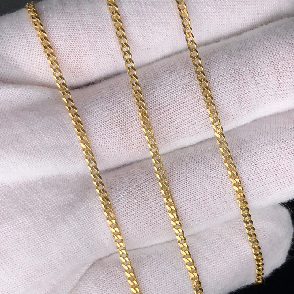 Solid Authentic 1/20 14K Yellow Gold Cuban Link Bracelet mm 8 Inch - Image 4 of 4
