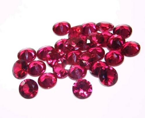 30 Stck. Natürlicher Roter Rubin Edelstein ZERTIFIZIERT Runde Form 6 mm - Bild 3 von 13