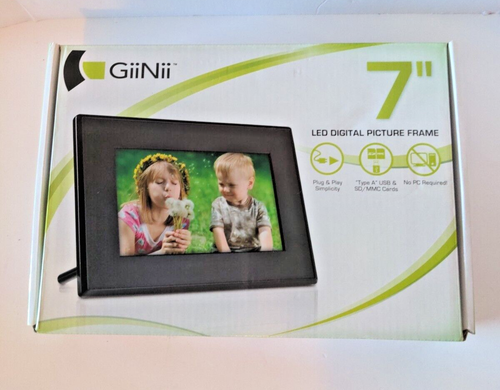 GiiNii GT701P 7" LED Digital Picture Frame Open Box Never Used