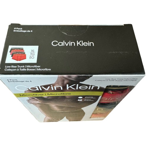 Calvin Klein Underwear Men Low Rise Trunk 4 Pack Microfiber Stretch Black S-XL - Picture 9 of 9