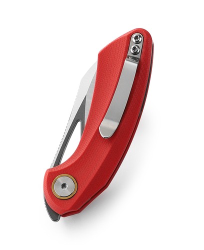 Cuchillo plegable Bestech Bihai mango rojo G10 14C28N borde liso BG53C-2 - Imagen 4 de 4