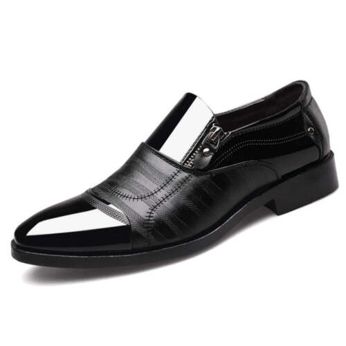 Men's Leather Shoes Business Dress Shoes Casual Pointed Toe Oxford Shoes Formal - Picture 17 of 28