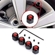 4xSet Ventile Kappen Red Skull Punischer Valve Caps Ventilkappen Auto Motorrad