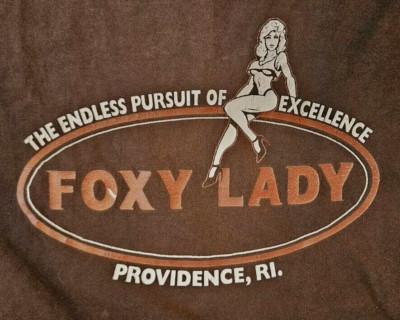 Vintage 90s Foxy Lady Strip Gentlemen's Club T Shirt Providence Rhode Island XL