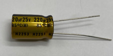 Nichicon UFG1E221MPM Fine Gold polarized electrolytic capacitor 220uf/25V