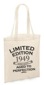 70th Party Cotton Tote Bag Birthday Presents Gifts Year 1949 Shopper Shopping