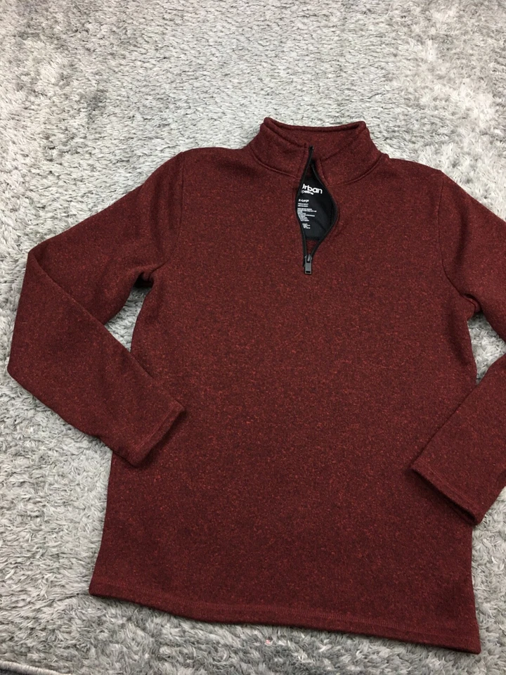 Urban Pipeline 1/4 Zip Sweater Boys Size XL Dark Red Polyester Mock Neck - Image 3 of 4