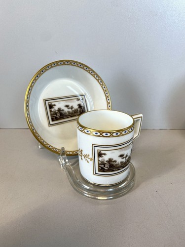 SET 2 TAZZE CAFFE PORCELLANA PITTORIA DOCCIA Richard Ginori DECORO Fiesole '50 - 第 3/17 張圖片
