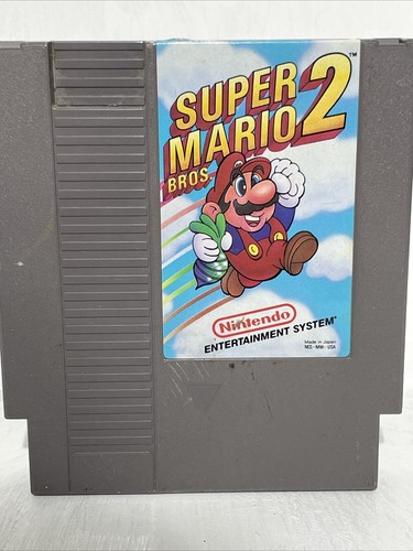 Super Mario Bros 2 (Nintendo NES, 1988) w Manual Free Shipping - Picture 3 of 8