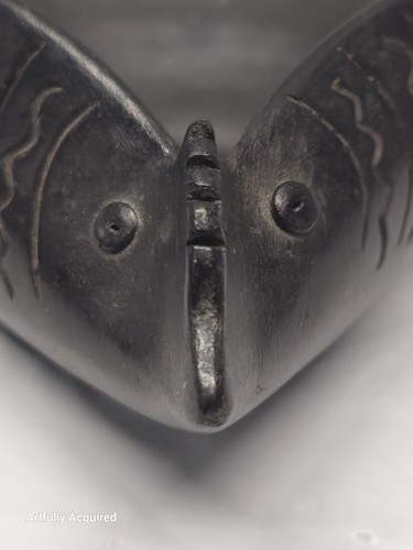 native american black pottery bird effigy bowl - Picture 2 of 24