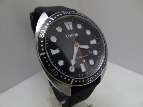 LORUS by SEIKO MENS DIVER STYLE RUBBER STRAP WATCH *NEW* PLAIN BOX INCLUDED - Picture 7 of 13