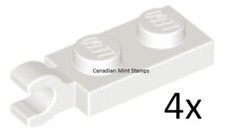 New Lego 4x White Plate Modified 1x2 Clip on End Horizontal Grip 63868 42923