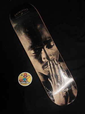 RARE 2PAC Primitive Skateboard Deck Tupac Shakur Death Row In