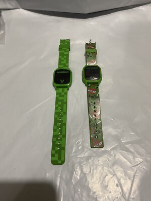 Working Lot of 2 Minecraft Kids' Interactive Touch Screen  Wristwatch
