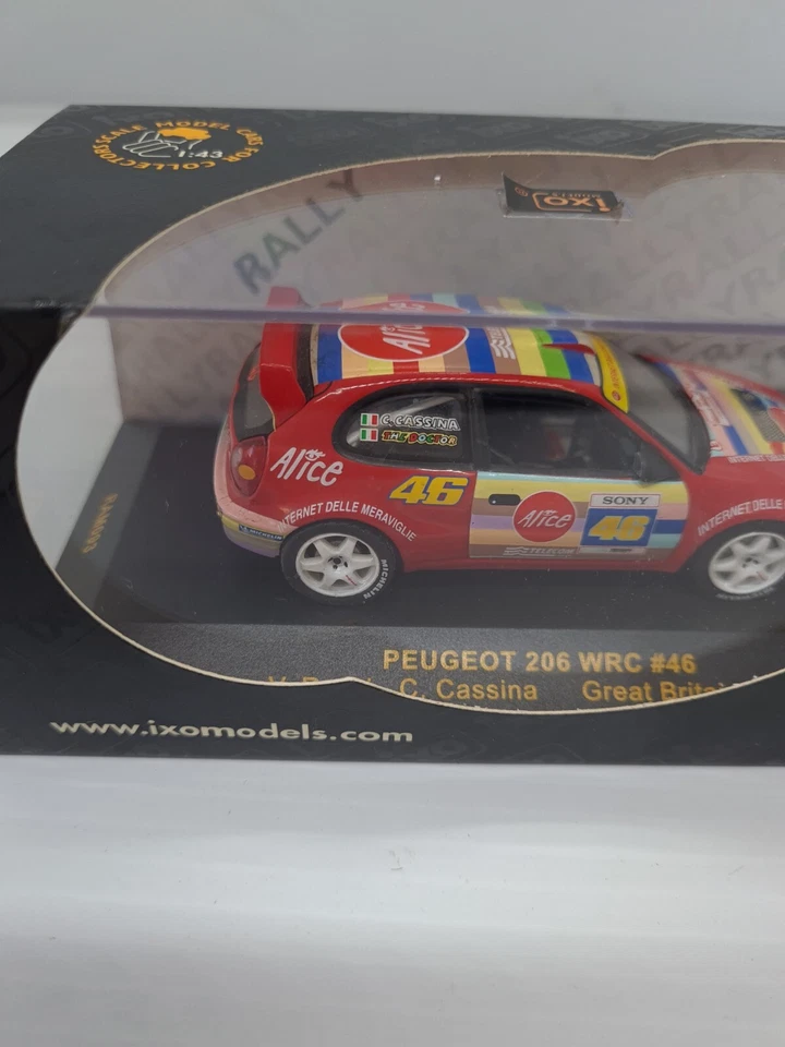 Ixo escala 1/43 RAM093 - Peugeot 206 WRC - #46 Rossi/Cassina Gran Bretaña 2002 Foto 3 de 4