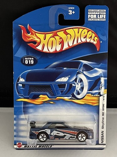 2002 Hot Wheels #019 First Editions 7/42 NISSAN SKYLINE Blue w/Chrome 5 Sp - Picture 3 of 10