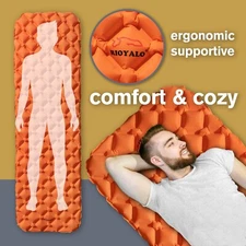 Ultralight Inflatable Camping Sleeping Pad / Mat - Compact Portable Waterproof