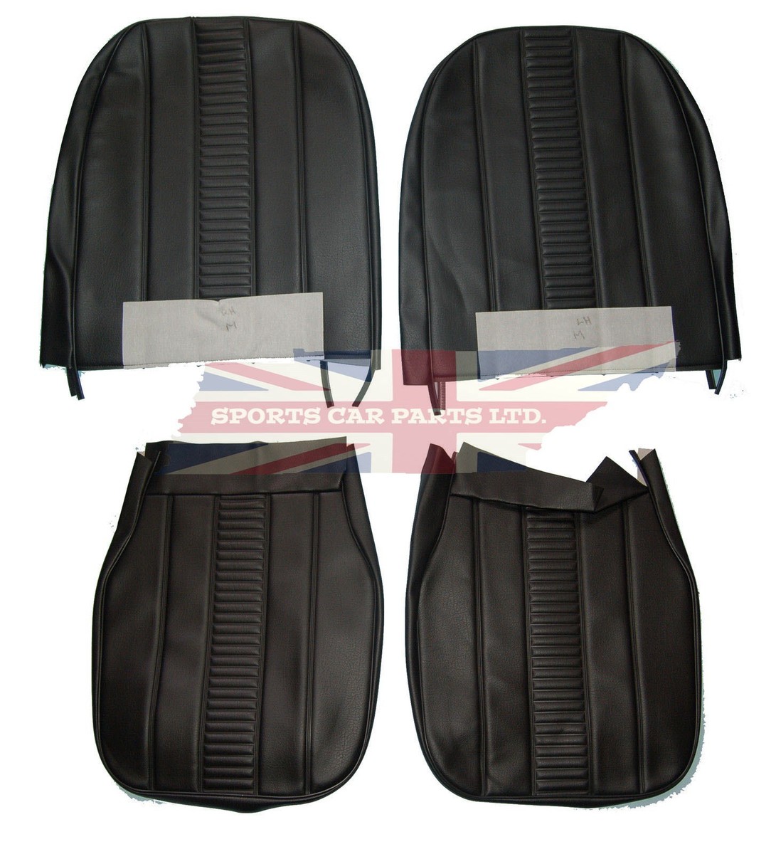 New Black Front Seat Covers Upholstery MG Midget 1970-1979