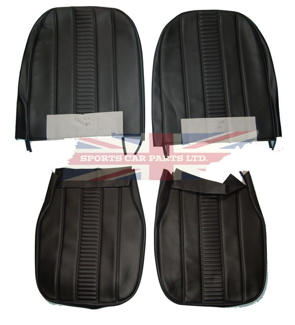 New Black Front Seat Covers Upholstery MG Midget 19701979 OE Quality