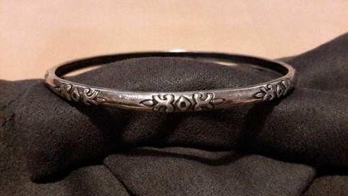 Silpada Sterling Silver Willow Bangle Bracelet B2428 Etched - Picture 6 of 12