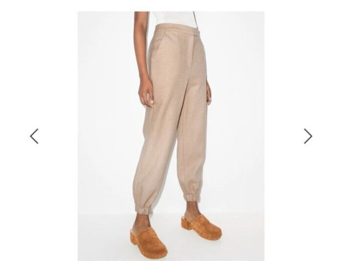 The Frankie Shop Samara suit track pants wool joggers mocha (camel) XS NWT