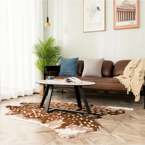 Faux Fur Tiger Cow Deer Zebra Print Area Rug Animal Skin Hide Carpet Floor Mat - Picture 28 of 29