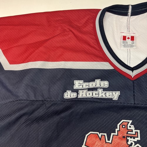 VINTAGE HOCKEY NHL 2002 signed back Canada xxl ecole de hockey red blue grey old - Picture 5 of 18