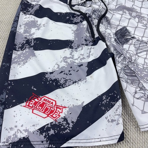 MMA Elite Swim Trunks Men Large Black White Bored Shorts AOP Cage Fighting * - Picture 6 of 18