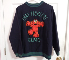 Vintage Tickle Me Elmo Embroidered Patch Sesame Street Sweatshirt Sz Medium
