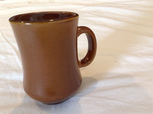 Brown ceramic Curved Heavy Diner Coffee Mugs lot of 6 Libertyware - 第 9/12 張圖片