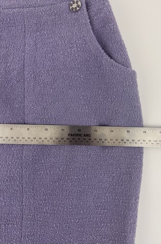 CHANEL 12C Rhinestone Button Skirt Suit Jacket 36/4 Skirt 34/2 Purple Women’s - Picture 12 of 24
