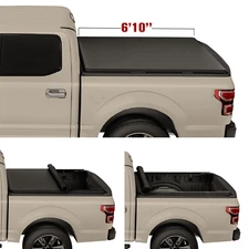 Soft Roll-Up Tonneau Cover Truck Bed for 17-25 F250 F350 SuperDuty 6.8FT