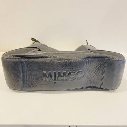 Mimco Leather Bag Black Molten Hobo Gold Hardware Over Shoulder Extra Straps - Picture 9 of 12