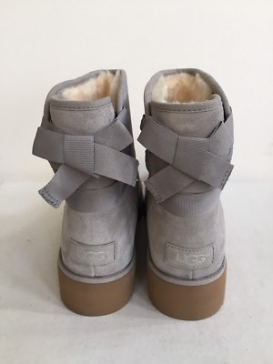 UGG CLASSIC MINI DREW SUNSHINE PERF SEAL BOW ANKLE BOOT US 8.5 / EU 39.5 / UK 7