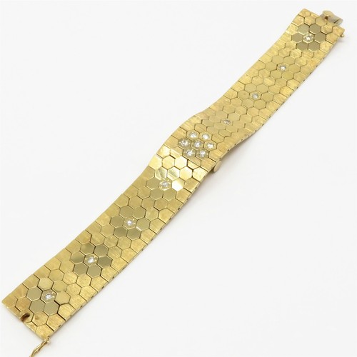 NYJEWEL Benkin 14k Yellow Gold Diamond Watch Bracelet 6.25" Runs - Picture 2 of 7